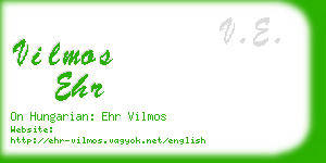 vilmos ehr business card